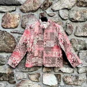 Paisley Patchwork Lightweight Zippered Jacket